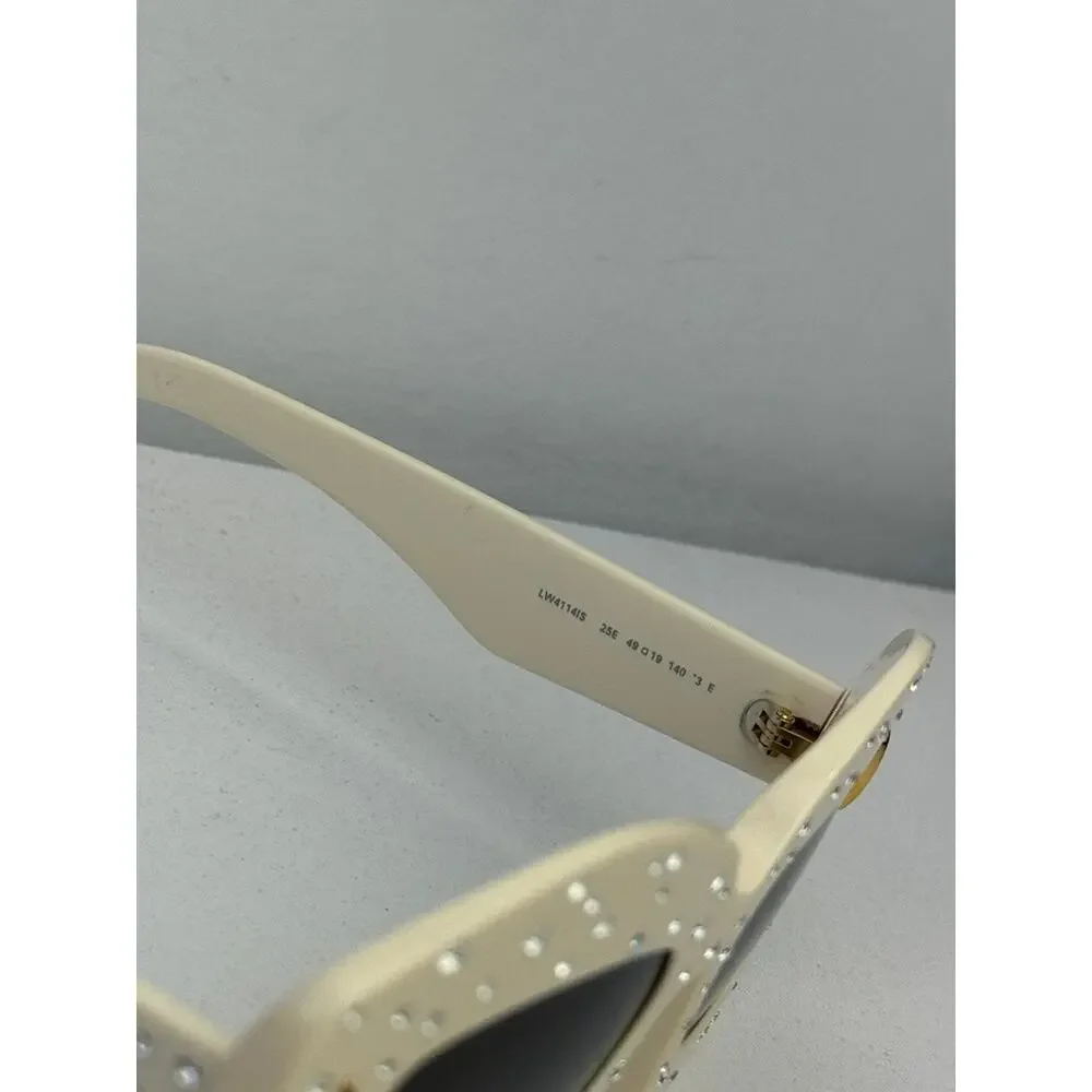 NEW Loewe LW4114IS Crystal Sunglasses in Ivory White